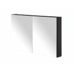 H&R Badmeubelen spiegelkast – rechthoek – 100x65 cm – zonder verlichting – Zwart mat SW236407