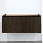 Saniclass Holz Base Badkameronderkast - 100cm - 1 lade - greeploos - donker eiken SW773956
