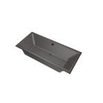 Xenz Kristal Ligbad - 170x75x48 - afvoer Midden - acryl - antraciet SW378454