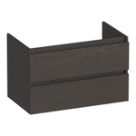 BRAUER Joy wastafelonderkast 80 2 softclose lades - greeploos - 1 sifon uitsparing - Timber Anthracite SW1201195