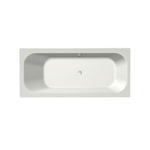 Xenz Aruba Ligbad - 170x75x48 - afvoer Midden - overloop andere kant - acryl - wit mat SW378286