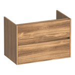 BRAUER Adore wastafelonderkast - 80x46x55cm - 2 softclose lades - greeploos - 1 sifon uitsparing - Honey SW1198410