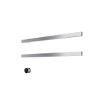 Hotbath &MORE Handdoekradiator - 80x38cm - vierkant - 2 stangen - horizontaal - met schakelaar - chroom SW1245756