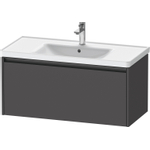 Duravit Ketho 2 wastafelonderbouwkast met 1 lade 98.4x45.5x44cm met greep antraciet grafiet mat SW772035