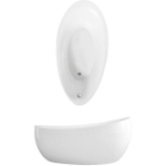 Villeroy & Boch Aveo bad - vrijstaand - 190x95cm - met badwaste - glans wit 0949976