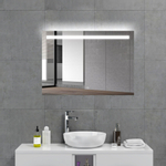 H&R Badmeubelen Sence miroir – 60 x 70 cm – Éclairage LED – chauffage de miroir – Argent SW997266