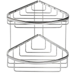 Geesa Basket Étagère de douche d'angle double 27,5cm Chromé 0650257