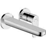Hansgrohe Rebris s 1 greeps wastafelkraan - inbouw - wandmontage - met uitloop 20 cm - hoogglans chroom SW796427