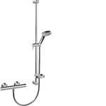 Hansa Hansaunita Ensemble de douche 90cm avec robinet thermostatique et raccords chrome 0390202