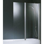 Novellini Aurora paroi de baignoire pliante 2 parties 120x150cm profil chrome mat et verre transparent 0988270