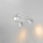 QAZQA Ducha plafonnier de salle de bains - 23x23cm - 3 spots - IP44 - carré - blanc mat SW1187233