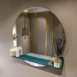 Mondiaz SPOT Badkamerspiegel - rond 90cm - spiegelplanchet - kleur Smag SW1235613