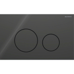 Geberit Sigma40 bedieningsplaat - 2-toets spoeling - extra dun - ronde knoppen - glas - glans zwart SW1237195