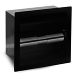 Looox Closed porte-rouleau de WC - encastré - 1 rouleau - noir mat SW383205