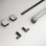 Aqua Vista Kit de montage Galatina Entrada paroi latérale Gun Metal Light SW969855