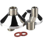 Raccord en S avec rosace par paire 1/2x3/8 chrome 0490792