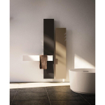 Radiateur électrique Instamat Voletti - 18x40cm - 55watt - avec fixation courte (7cm) - acier blanc SW915245