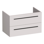 BRAUER Trust wastafelonderkast 80 excl. opbouwgrepen 2 softclose lades en 1 sifon uitsparing - mat zand SW1204076