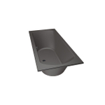 Xenz Lagoon Duobad - 180x80x53 - afvoer Midden - acryl - antraciet SW103179