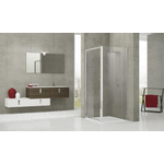 Novellini Rose FH Parois de douche 98/101x200cm pour porte coulissante PH profil chrome mat et vitre claire 0335306