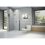 Novellini Giada Cabine de douche Entrée d'angle 2G avec Portes pivotantes 84/87x195cm Profilé Chrome mat Verre transparent 0334516