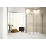 Novellini Giada Paroi latérale F 84/87x195cm pour Porte pivotante G Profilé Chrome mat et Verre transparent 0334550