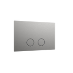 QeramiQ Push Steel Plaque de commande - 25x16cm - épaisseur 2.0mm - fixation magnétique - pour réservoir encastré Geberit UP320 - inox - double chasse - boutons ronds - brossé inox SW1552975