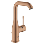 Grohe Essence New Wastafelkraan Opbouw - uitloop 12.7cm - L-size - hoge draaibare uitloop - waste - EcoJoy - brushed warm sunset (koper) SW97500
