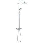 Grohe Tempesta Cosmopolitan 210 ensemble de douche pluie apparent – thermostatique – douche de tête Ø 21 cm – douchette 2 jets – chrome SW108122