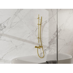 Fortifura Calvi Badkraan - met glijstangset - staafhanddouche - gladde doucheslang - geborsteld messing PVD (Goud) SW968347