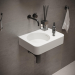 Ideavit Solidbrio Lavabo compact 45x33x14cm rectangulaire 0 trous de robinet 1 vasque Solid surface blanc SW85930