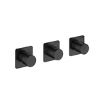 Hotbath Gal Afbouwdeel voor inbouwdouchethermostaat met 2 stopkranen Horizontaal/verticaal Geborsteld Gunmetal PVD SW656136