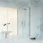 Fortifura Galeria Douchecabine - 60x80x200 - Profiel veiligheidsglas - antikalk - PVD - geborsteld RVS SW1444061