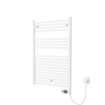 Plieger Elba Electrical Elektrische Designradiator - 94.2x60cm - met thermostaat - 500w - wit SW1027362