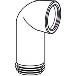 Wisa 303C coude de WC 110mm longueur 180mm avec manchon 90 blanc 0770280