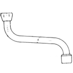 Venlo bec orientable vers le bas avec régulateur de jet 1/2x130mm chrome 0423599