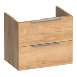 BRAUER Elevate wastafelonderkast ondiep 60 excl. opleggrepen 2 softclose lades en 1 sifon uitsparing - Forest Tan SW1200227