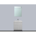 Saniclass New Future badmeubel 60cm hoogglans wit met spiegelkast rechtsdraaiend SW8813
