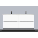 BRAUER EVO meuble 120cm Blanc 4 tiroirs SW8880