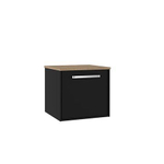 Crosswater Infinity Ensemble meuble de salle de bains - plan de vasque chêne Windsor - sous-meuble 50x45x45cm - 1 tiroir - noir mat SW894348
