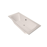Xenz Robijn inbouwbad - 180x80cm - met overloop - met afvoer - Acryl Crème mat SW378317
