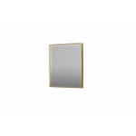 INK SP19 spiegel - 70x4x80cm rechthoek in stalen kader incl dir LED - verwarming - color changing - dimbaar en schakelaar - geborsteld mat goud SW955894