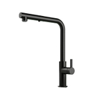 Hotbath Ace Mitigeur de cuisine - montage en surface - bec pivotant - douchette - Duo-spray - Noir mat PVD SW1119086