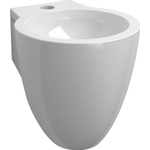 Clou FLush 6 Lavabo avec trou pour robinetterie bonde et siphon céramique 28x27x31.5cm Blanc SW9335
