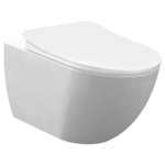 Creavit Design Hangend Toilet - 35.3x51cm - RVS Bidetsproeier - verborgen bevestiging - wit SW1152721