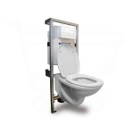 Plieger brussel set de toilettes incluant réservoir encastré et abattant de WC plaque de commande Geberit Sigma 01 blanche SW484