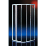 Plieger Class cabine de douche 90x90x185cm quart de cercle aluminium 4283058