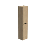 Thebalux hoge kast 165x35x29 2x dichte deur 1x greeplijst mat zwart links draaiend t.b.v. Type 1/3/5/9 SW716627