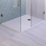 BRAUER Asteroid Receveur de douche 100x160 incl. antidérapant et antibactérien marbre minéral blanc mat SW543406