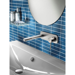 Hotbath Buddy 006 Mitigeur lavabo encastrable bec droit plaque nickel brossé SW11282